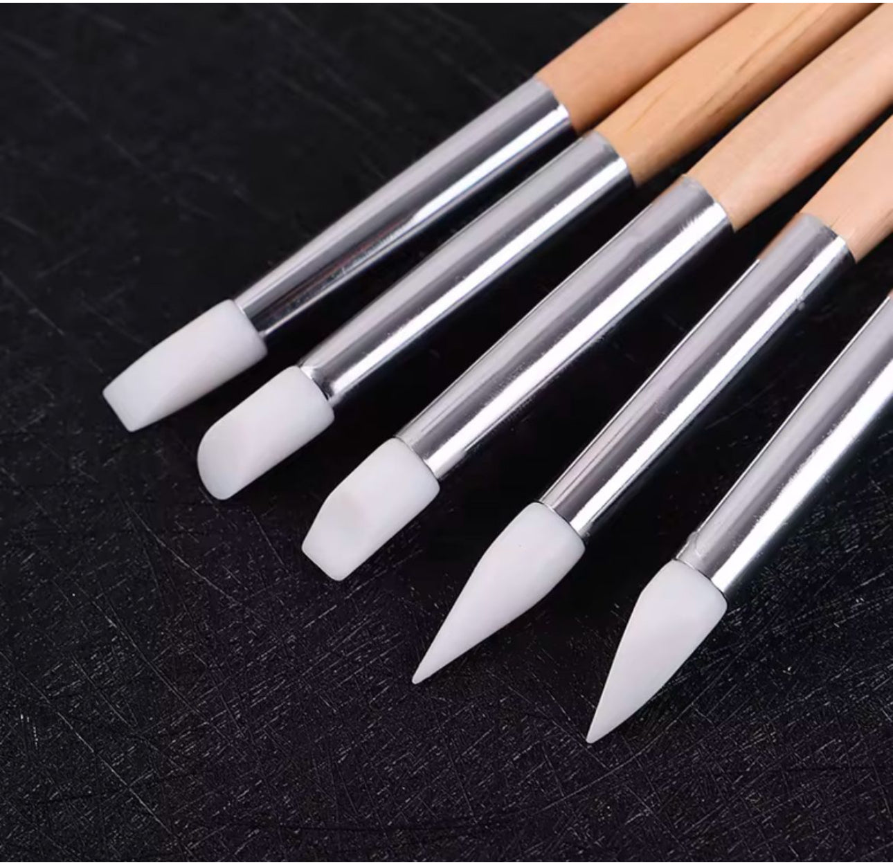 Cuticle Pusher Set Wooden 5pc