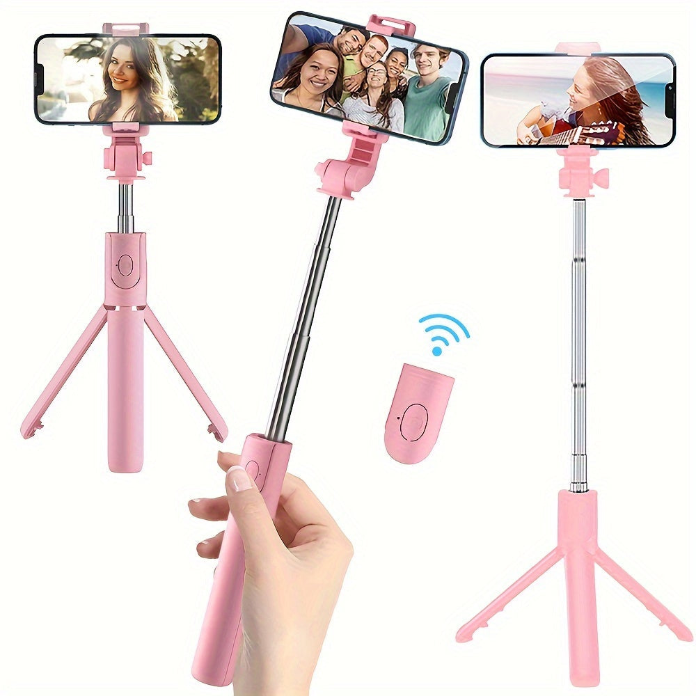 Mtech Wireless Selfie Stick Tripod 6:1 | 360° Rotation Remote Control Stand-Various Colours