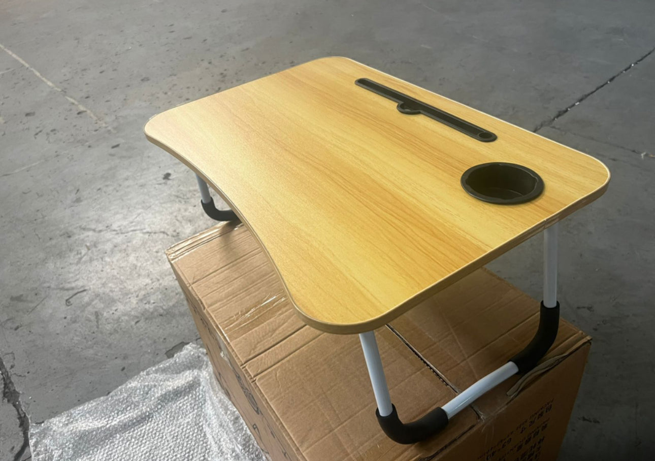 MHome  Multipurpose Foldable Laptop Table with Cup Holder | Mac Holder | Table Holder Study Table- Available in Black or Brown