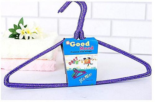 Steel Metal Tubular Kids Hangers Hanger With Plastic Coating In Assorted Colours 10pc Pack