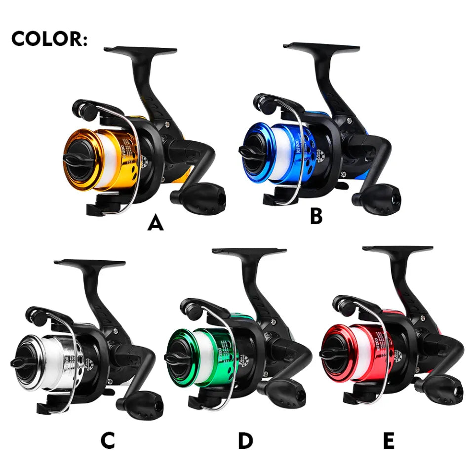 Mini Spinning Reel Lightweight Wheel 5.2:1 Gear Ratio 1BB Small Fishing Reel with Fishing Line Salt Water Fishing Equipment