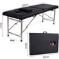 Massage Table Portable Massage Bed, 2 Folding Lightweight Salon Spa Tattoo Bed Height Adjustable with Carrying Bag & Stainless Steel Leg