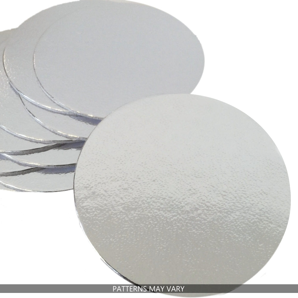 Thin Round Silver Cake Board