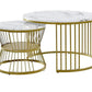 MFurn Modern Nesting Table Marble Coffee Table Set