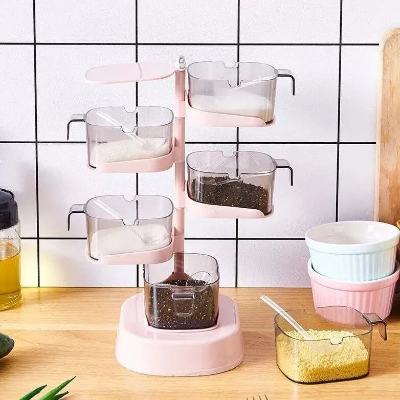 5 Layer Rotating Condiment Spice Organiser – Megamall Online Store