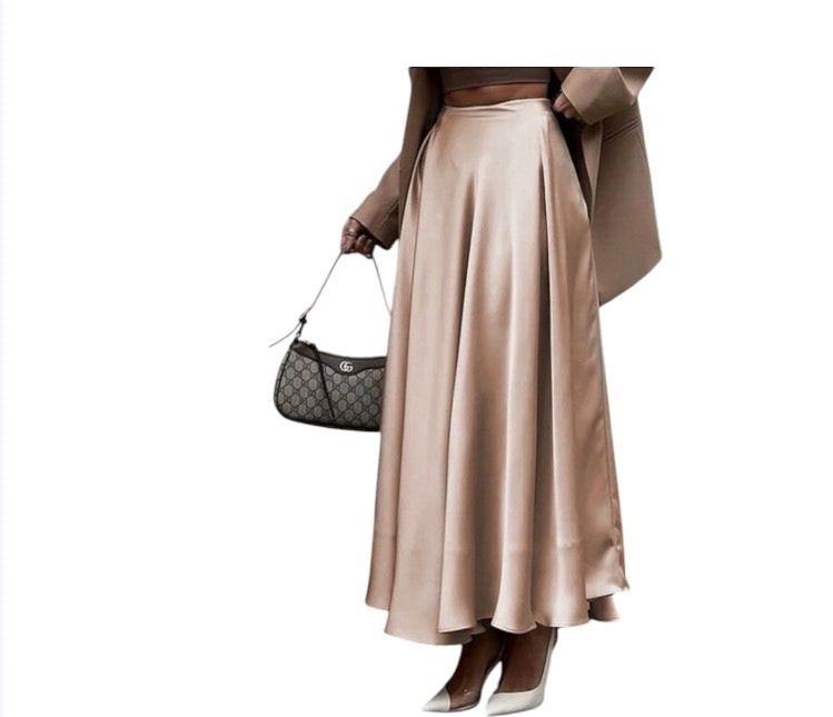 Ladies High Waisted Maxi Skirt-Various Colours