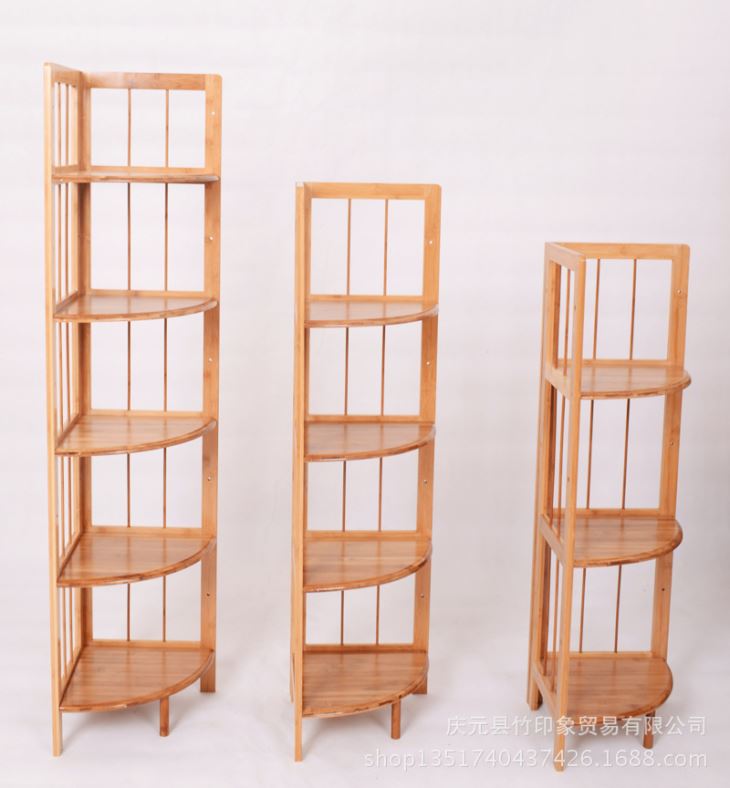 MHome Bamboo Bathroom Stand & Bamboo Wall Shelves