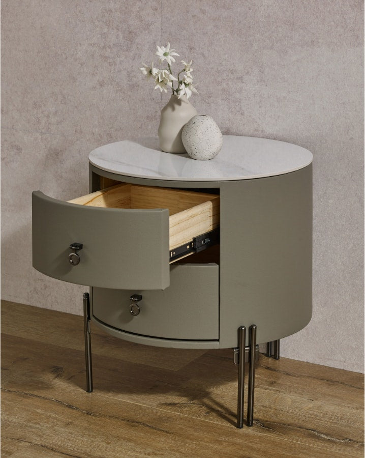 MFurn Modern 2-Drawer Nightstand, Storage Bedside Table for Bedroom, Living Room-Various Colours