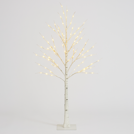 ZYF-121 1.8M Birch LED Tree Light – 140 Warm White LEDs