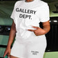 Ladies Black or White Casual Printed Short Sleeve Two Piece