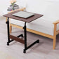 MFurn Portable Laptop Table with Adjustable Height & Wheels – Wooden Rolling Desk