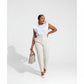 Ladies High Waisted Formal Ankle Trousers-Various Colours