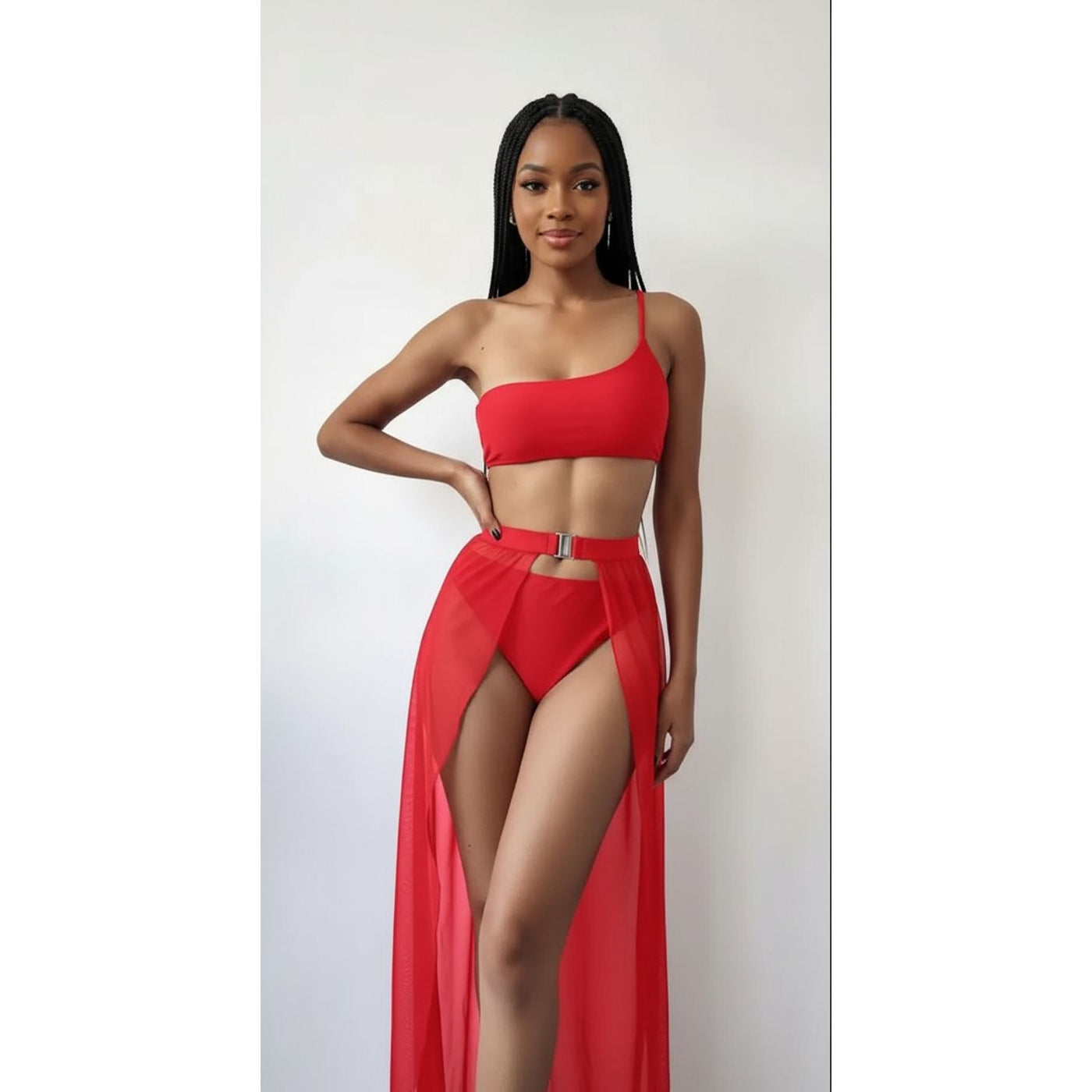 Women’s Sexy 3 Pieces Bikini Set Swimsuit and Beach Cover-Up-Various Colours