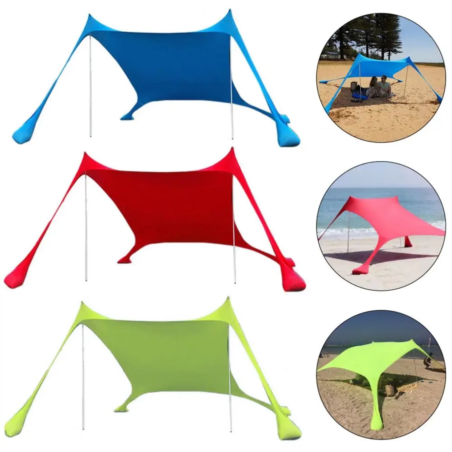 MHome Beach Tent Sun Shelter – UV Protection Outdoor Canopy 3x3M