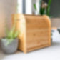 MHome Two-Layer Bamboo Bread Box – Adjustable Roll-Top Bread Storage Organizer