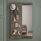 MFURN Multifunctional Full Length Mirror Wood With Shelf And Hooks 120x40cm