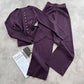 Ladies Modern Long Sleeve Top And Trouser 2pc-Various Colours