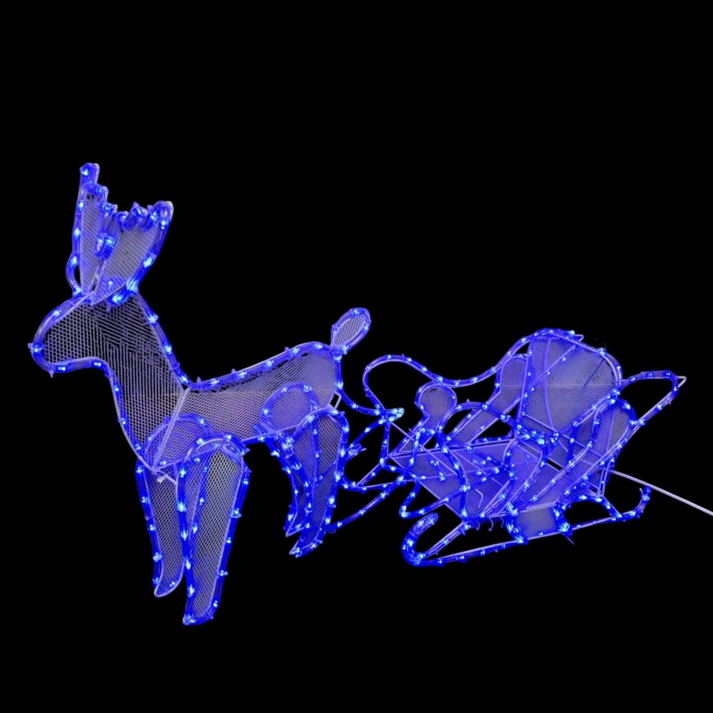 MTech Christmas Reindeer With Sledge - 12M LED Tube Lights - Various Colours