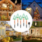 MTech Christmas Solar Lights 5-Pack – Outdoor Star & Snowflake Pathway Lights
