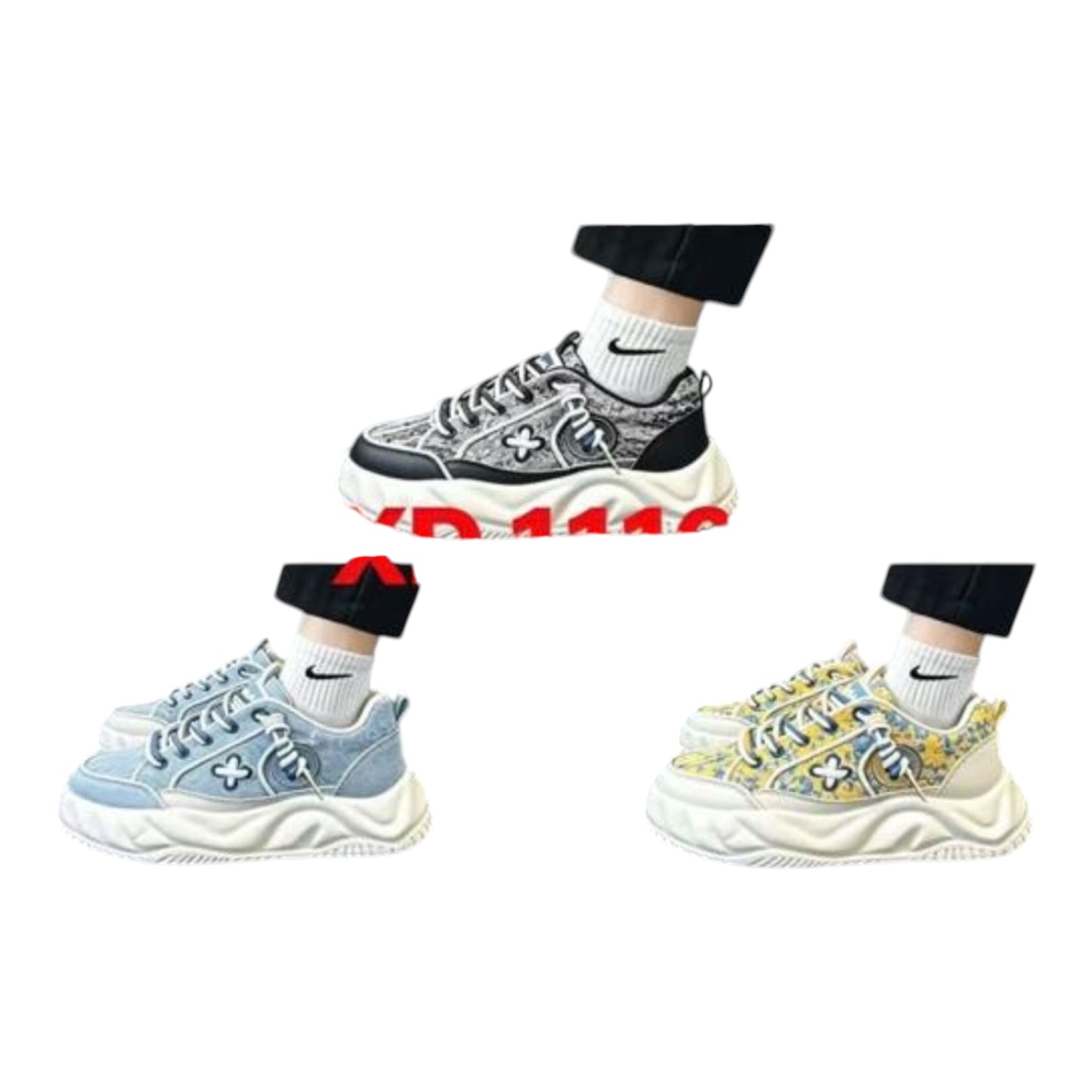 Men’s Chunky Platform Sneakers -Various Colours