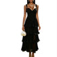 Ladies Tiered Ruffle Maxi Dress-Various Colours
