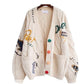 Ladies Knitted Embroidered Cardigan-Various Colours