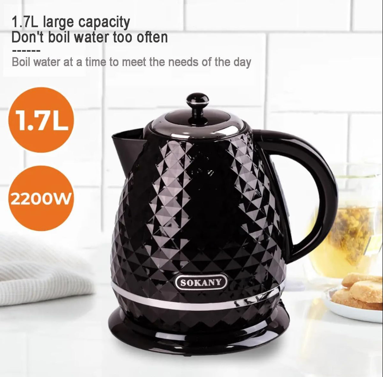 Sokany Electric Kettle 1.7L