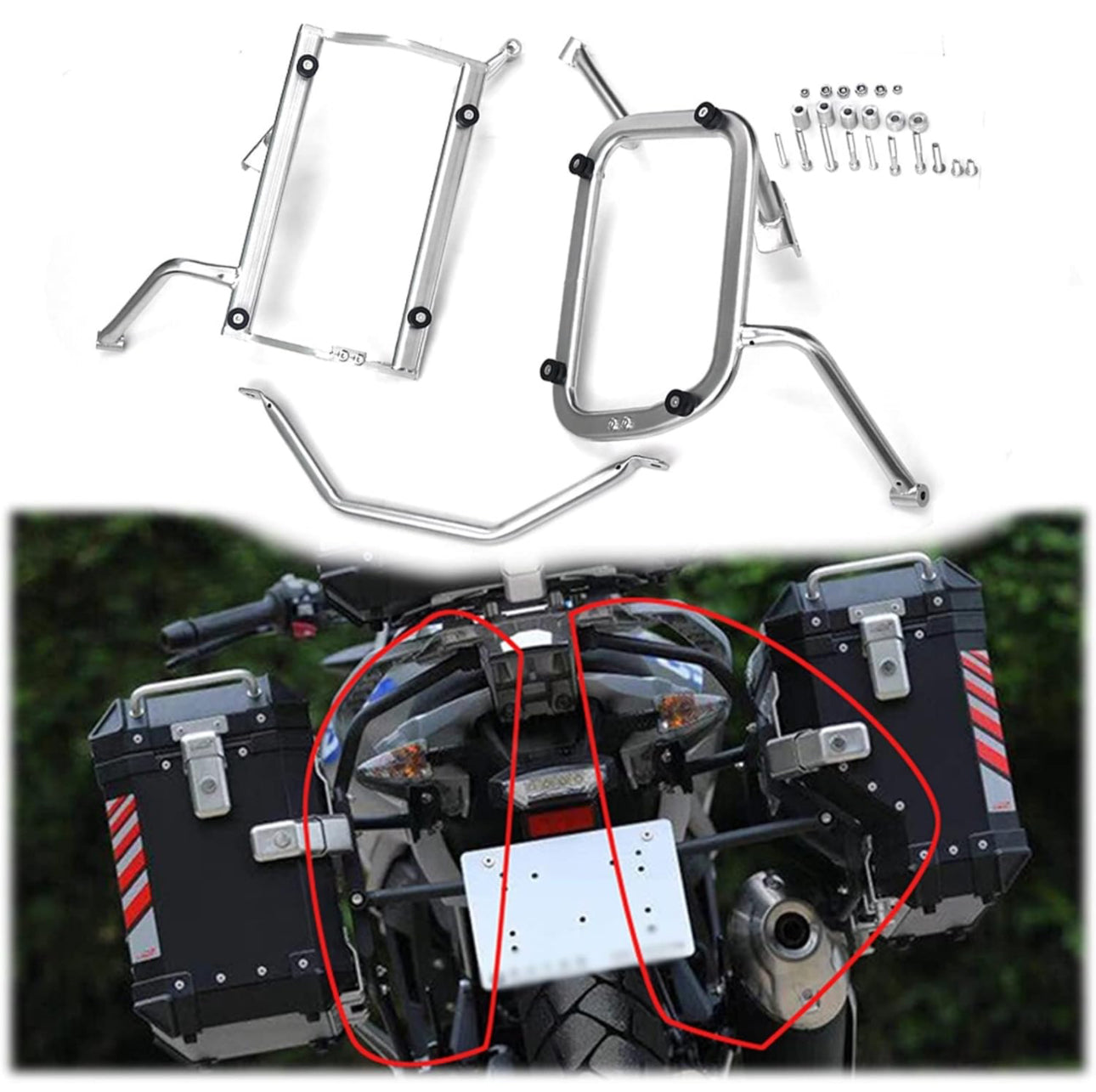 Motorcycle Decoration for BMW G310GS G 310GSBracket Side Box Stainless Steel
