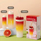 MHome 3-Piece Water Bottles with Handle & Straw in Dazzling Colours