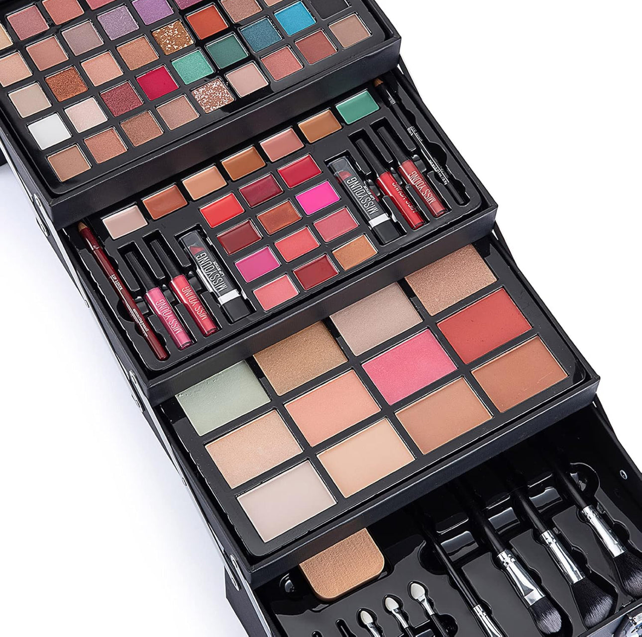 Miss Young All In One Makeup Kit Multi-Purpose Combination Makeup Surprise Gift Set Beauty Full Makeup Essential Starter Kit, Compact and Lightweight Design for Girls Women and Make Up Beginners