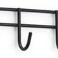 MHome 6 Hook Utility Rack, Black