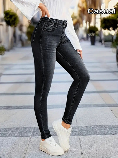 Ladies Sexy High Waist Skinny Jeans