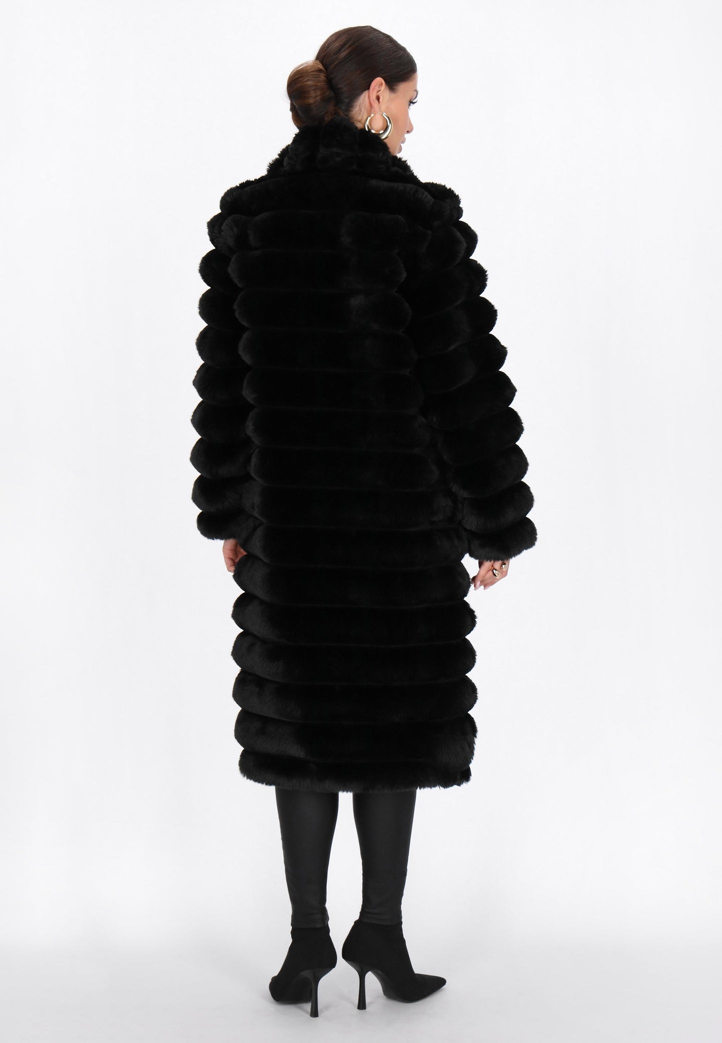 Ladies Faux Fur Coat-Various Colours