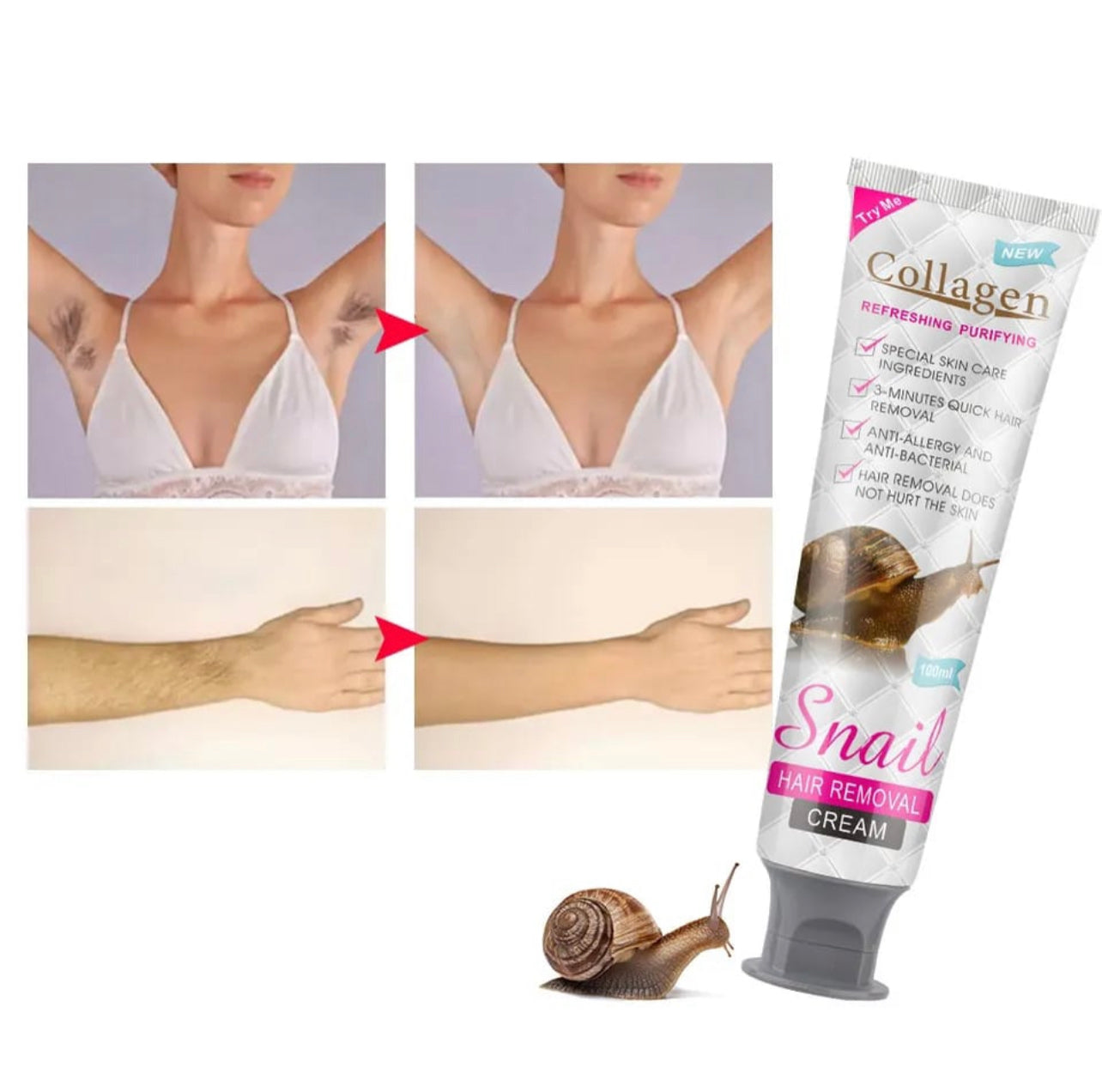 Snail Hair Removal Cream With Collagen