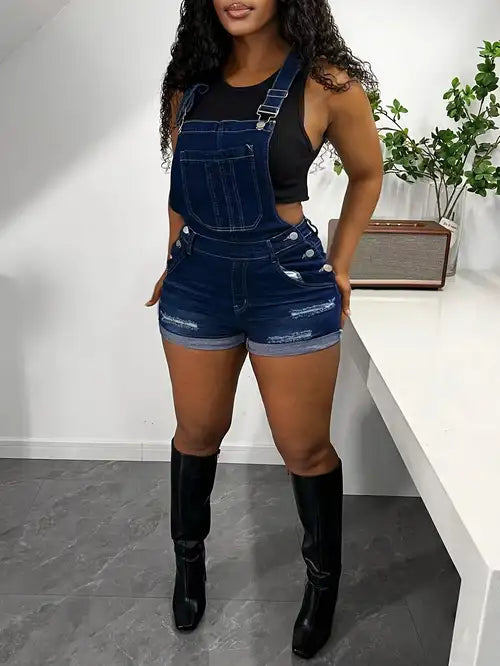 Ladies Classic Bib Style Denim Jumpsuit-Various Options