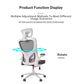 MFURN Office Chair Ergonomic Mesh Chair Gaming Chair Family Study Chair Comfort Home Office Chairs Black Only