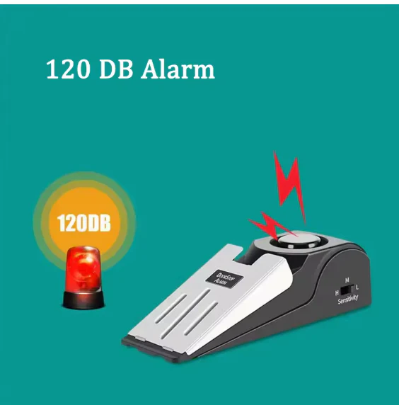 Portable Door Stop Stippers Wedge Security Alarm