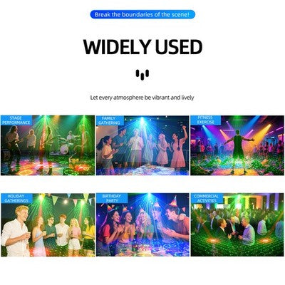 MTech 60Pattern Laser Projector LED Stage Light RGB Disco DJ KTV Show Party Lighting-USB