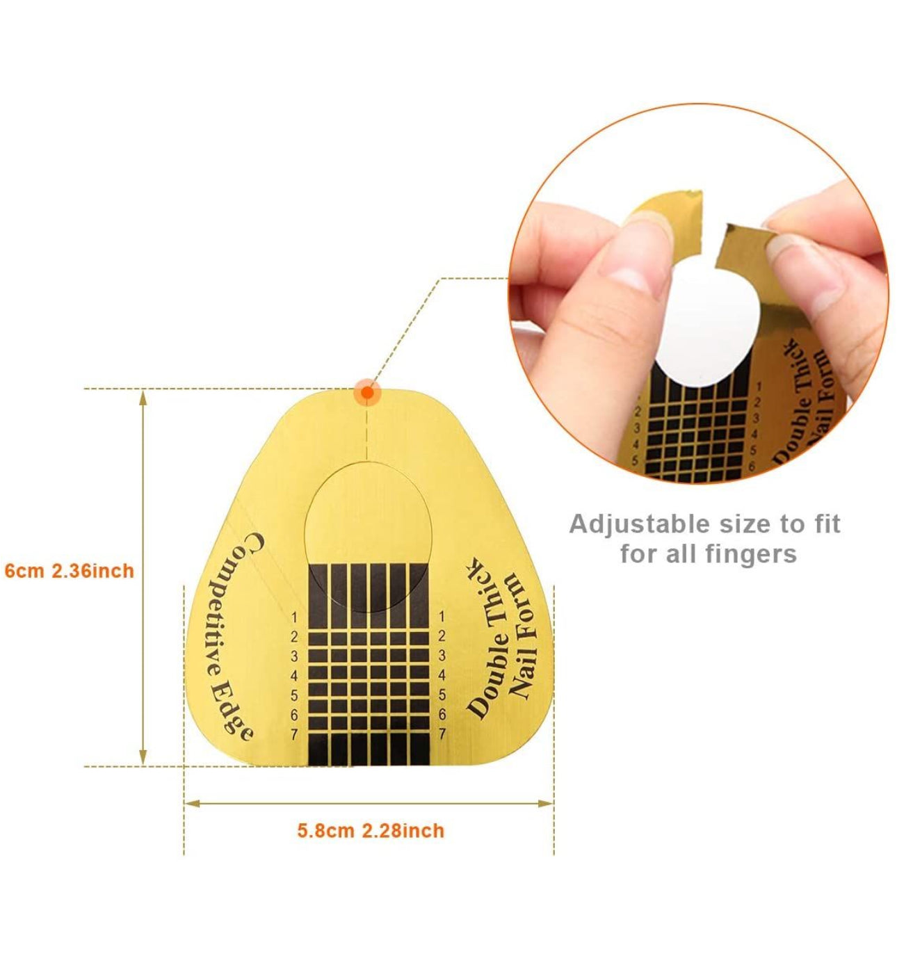 Nail forms - Competitive edge - False Nail Art - 500 Piece