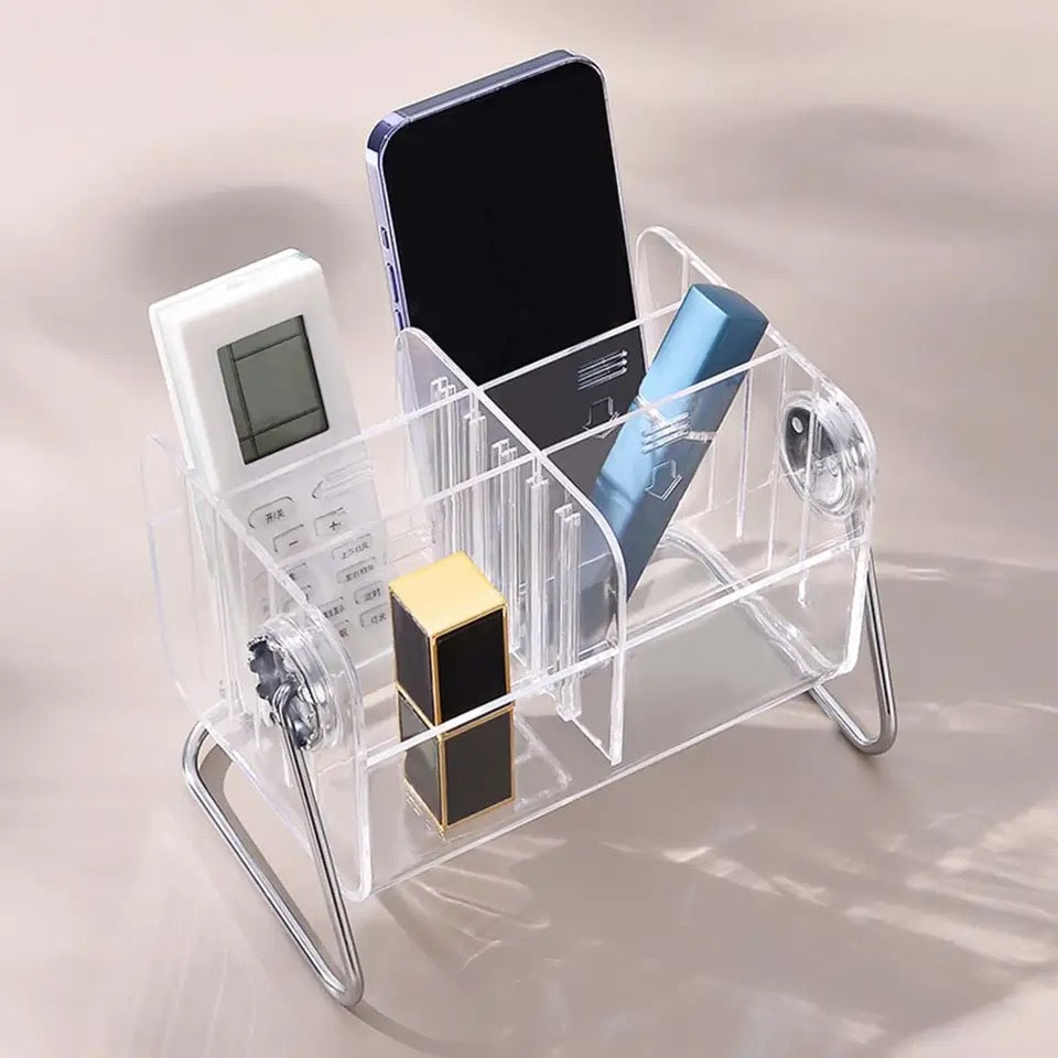 Acrylic Remote Control Holder Organiser Multi Functional for Dorm TV Remotes