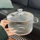 MHome Bear Lid Borosilicate Transparent Nonstick Glass Cooking Pot | Cookware