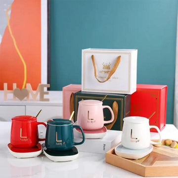 MHOME Smart Ceramic Coffee Mug Set With Heating Plate