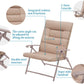 MFurn Ventura 3 Piece Folding Patio Set With Padded Chairs And Table