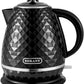 SOKANY SK-1032 Kettle, 2200 W, 1.7 L Teapot, Removable Limescale Filter, Automatic Shut-off, Water Level Indicator, 360°C Base, Black