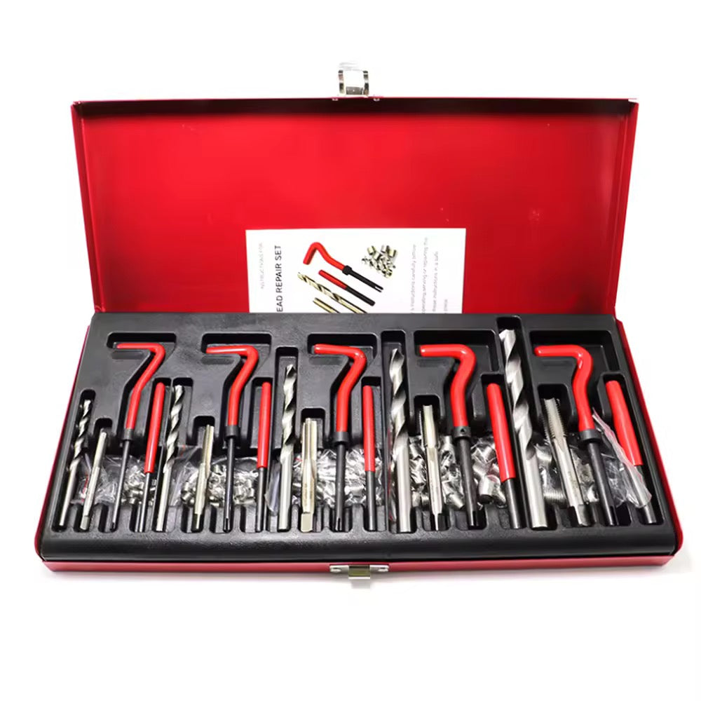 Helicoil Thread Repair Kit M5 M6 Metric8 Metric10 M12 Threaded Tool Twist Drill Bits - 131pc