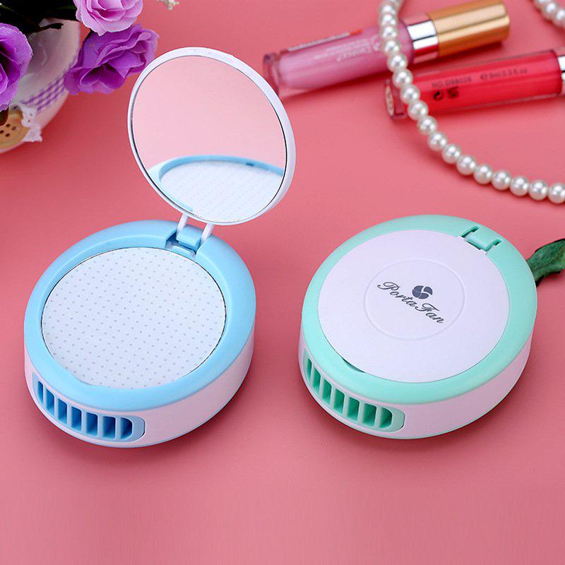 Portable Mini Makeup Mirror Fan