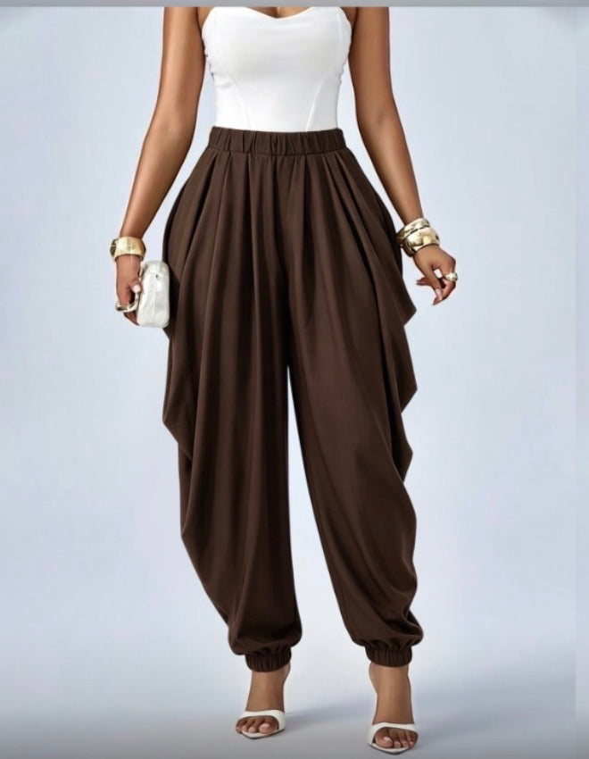 Ladies Loose Flowing Shuttle Trousers-Various Colours