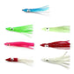 Luminous Squid Skirts Soft Lure Fish 9cm Night Fishing Lure Octopus Glow Rubber Artificial Bait for Tuna Sailfish 10pc