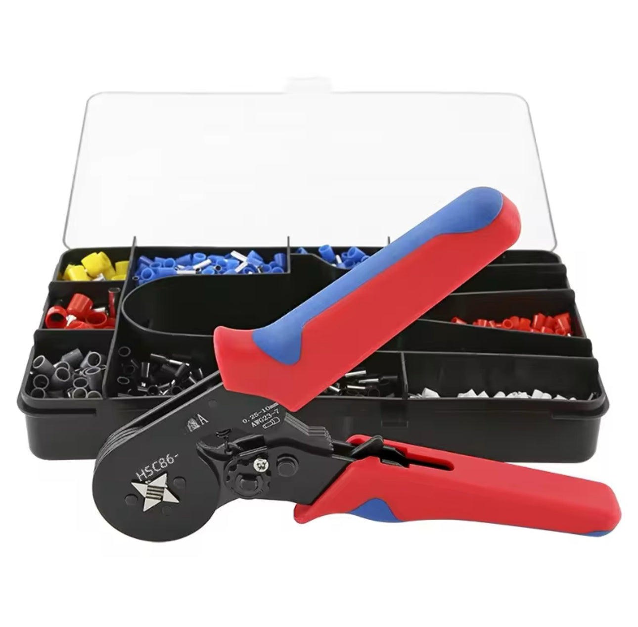 Crimping Pliers Tubular Terminal Crimper Wire Mini Crimper Tools Household Electrical Kit With 1200pc Lugs
