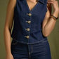 Ladies Denim Vintage Vest-Various Colours